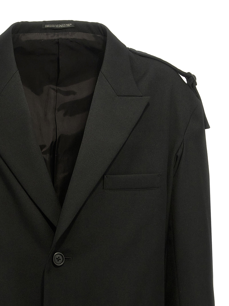 Yohji Yamamoto Black Wool Blazer for Men