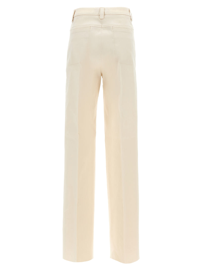 THELATEST Alek Beige Cotton Canvas Pants for Women