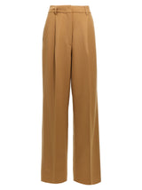 THELATEST Axel Brown Wide-Leg Polyester Pants for Women