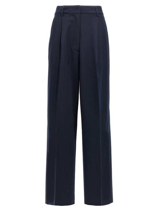 THELATEST Blue Polyester Casual Pants