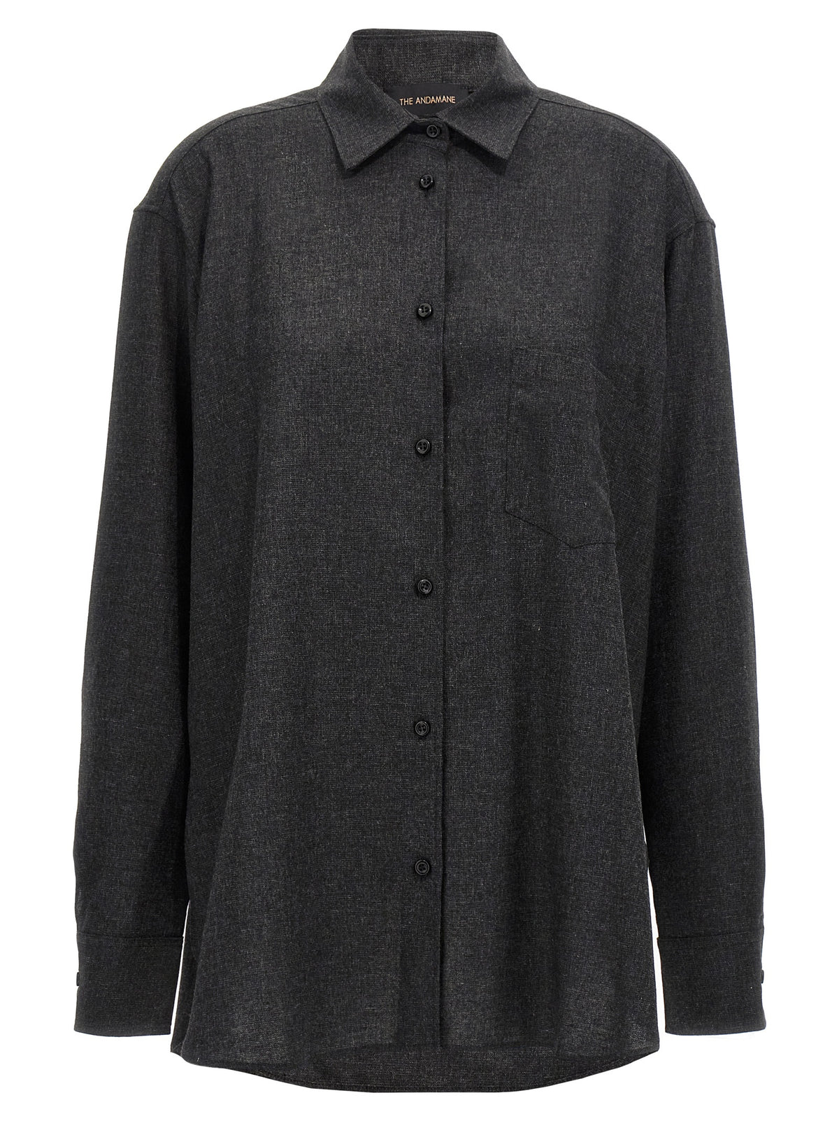 The Andamane Gray Wool Blouse - New Georgiana