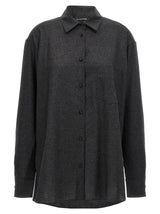 The Andamane Gray Wool Blouse - New Georgiana