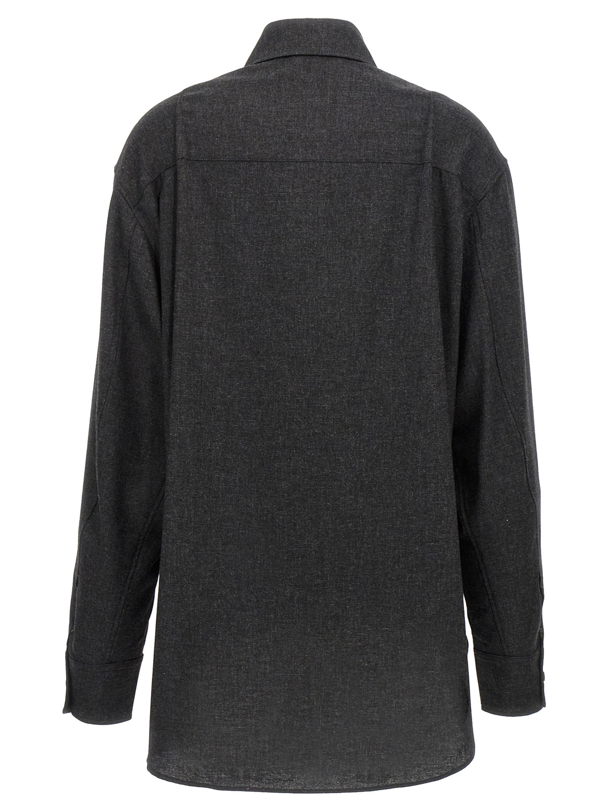 The Andamane Gray Wool Blouse - New Georgiana