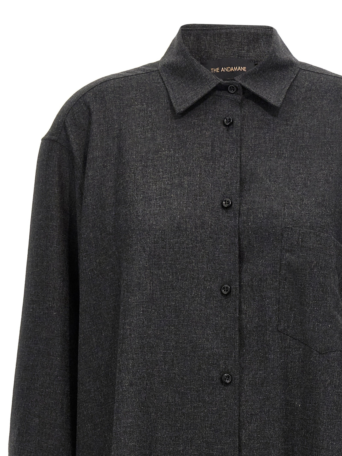 The Andamane Gray Wool Blouse - New Georgiana