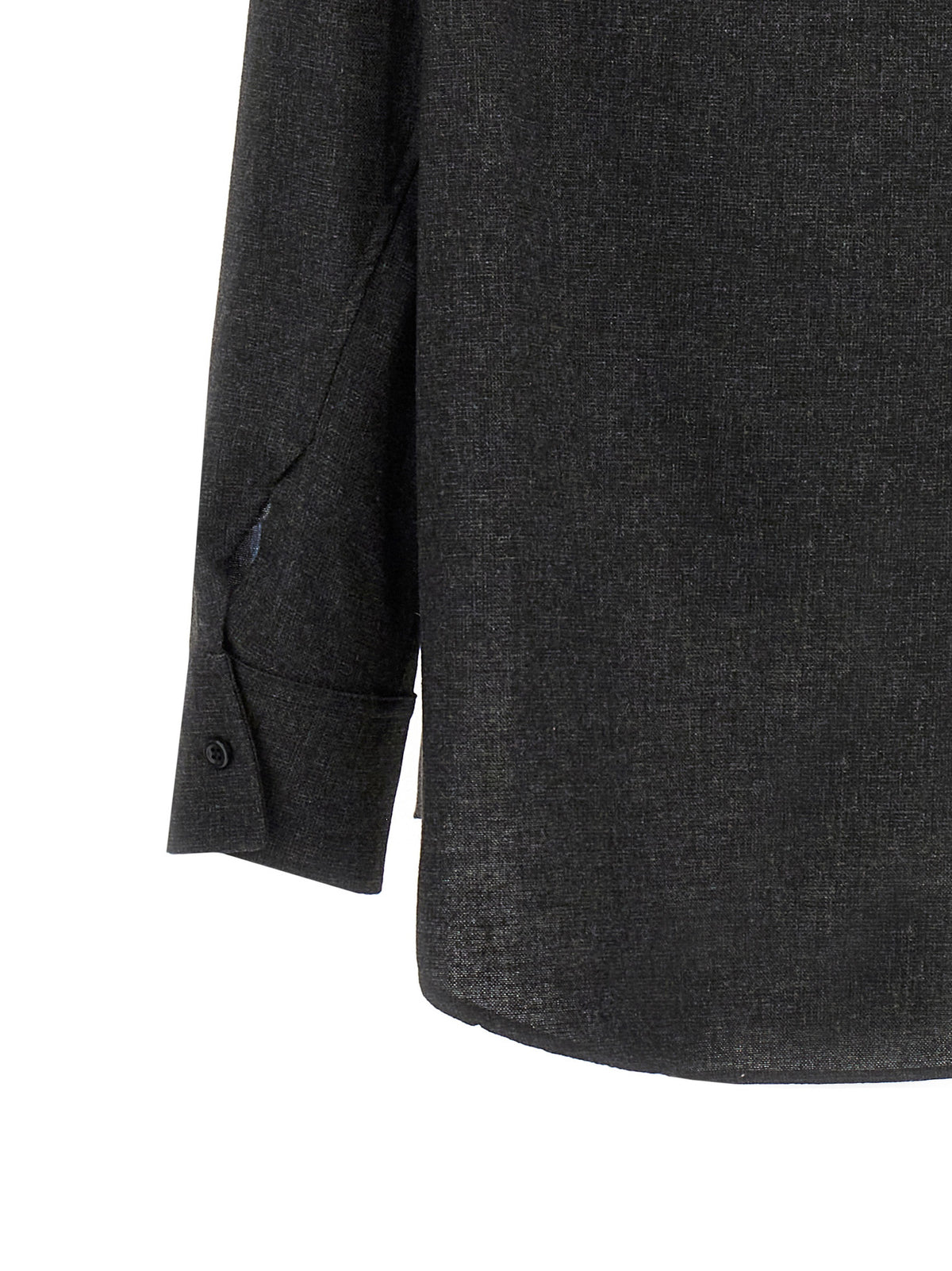 The Andamane Gray Wool Blouse - New Georgiana