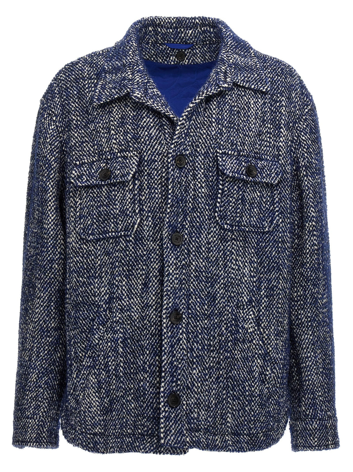 Etro Blue Wool Full-Length Jacket - Stylish & Warm