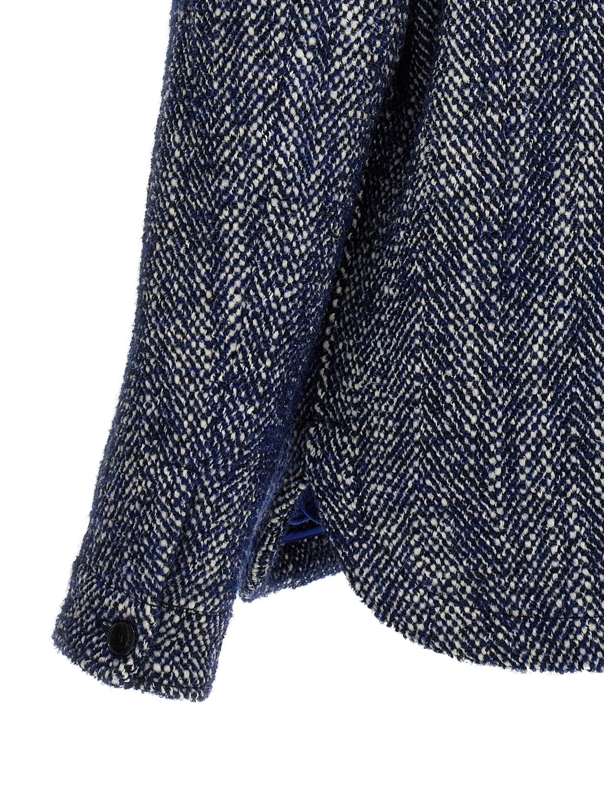 Etro Blue Wool Full-Length Jacket - Stylish & Warm