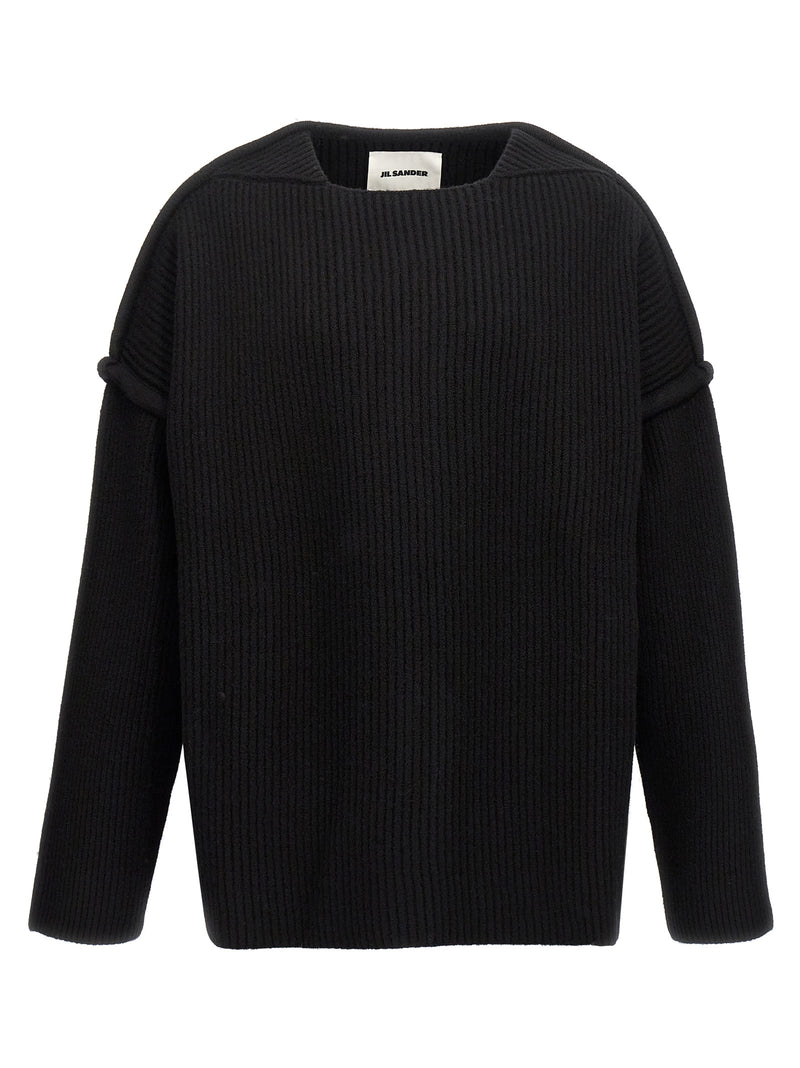 Jil Sander Black Wool Cardigan for Men