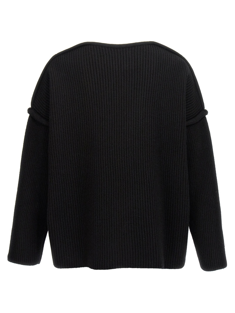 Jil Sander Black Wool Cardigan for Men