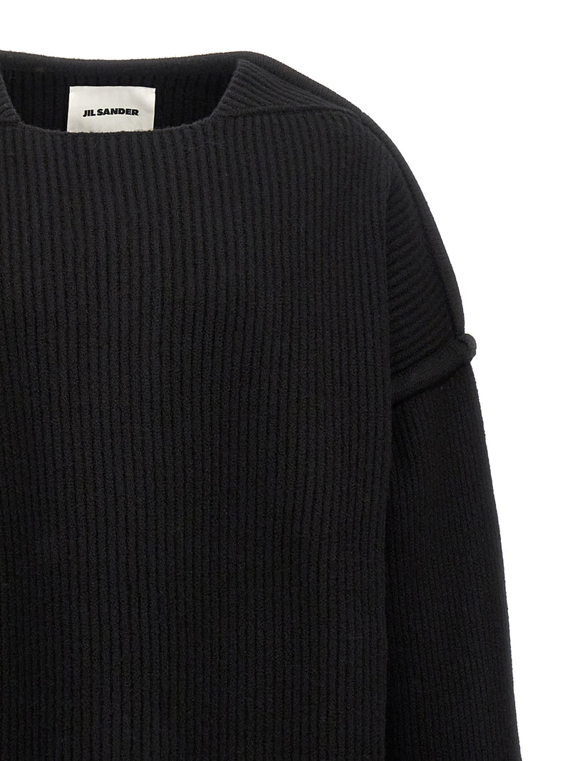 Jil Sander Black Wool Cardigan for Men