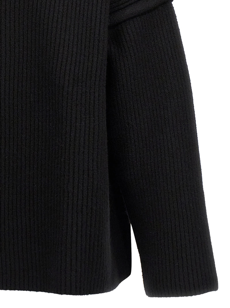 Jil Sander Black Wool Cardigan for Men