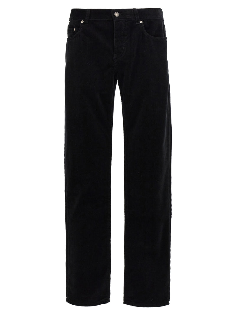 Saint Laurent Black Cotton Casual Pants for Men