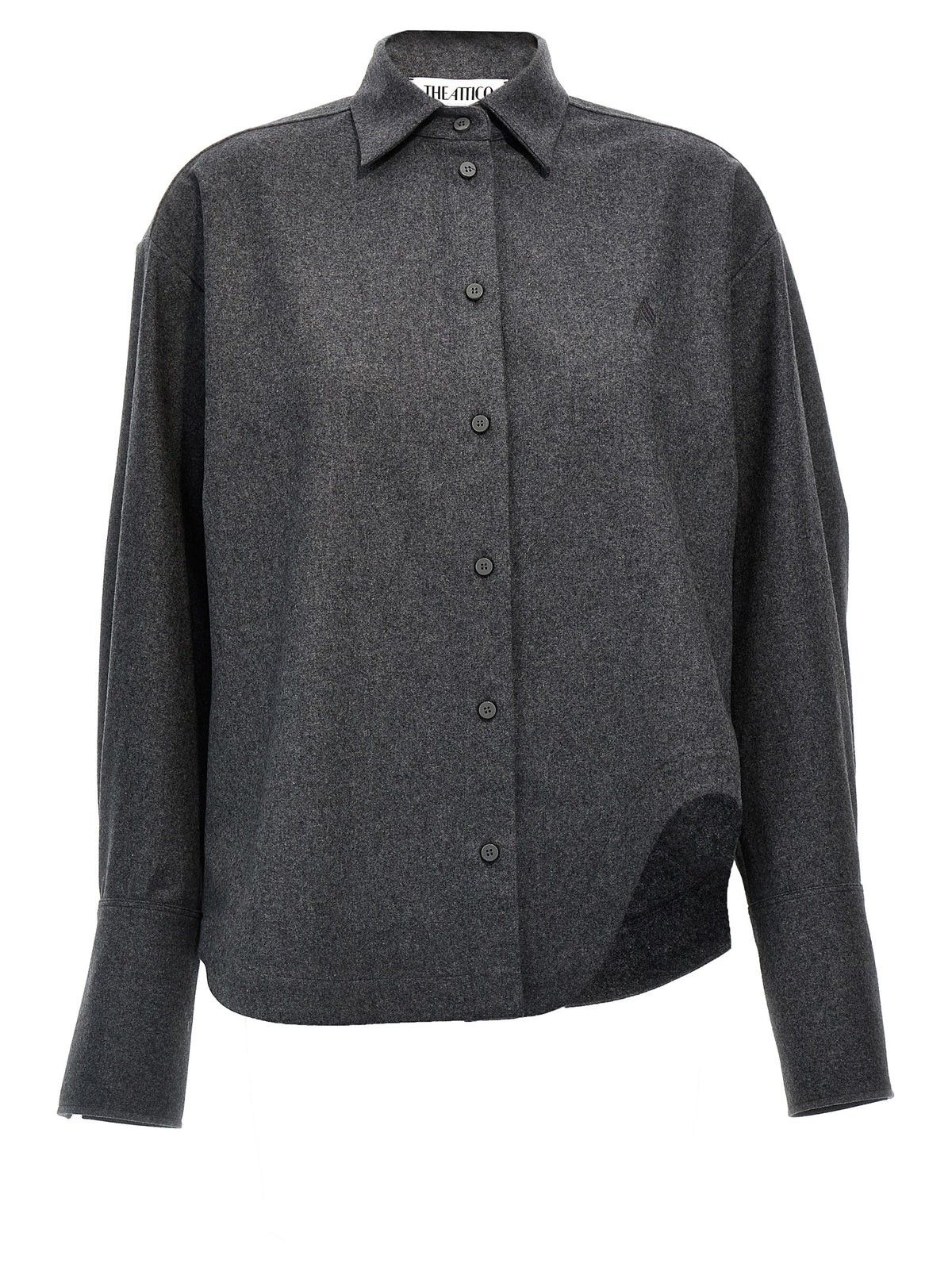 The Attico Eliza Gray Wool Blouse
