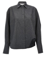 The Attico Eliza Gray Wool Blouse