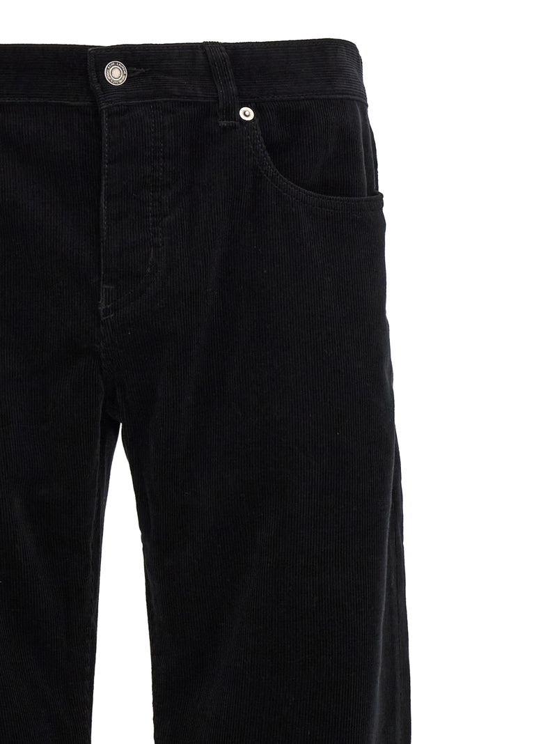 Saint Laurent Black Cotton Casual Pants for Men