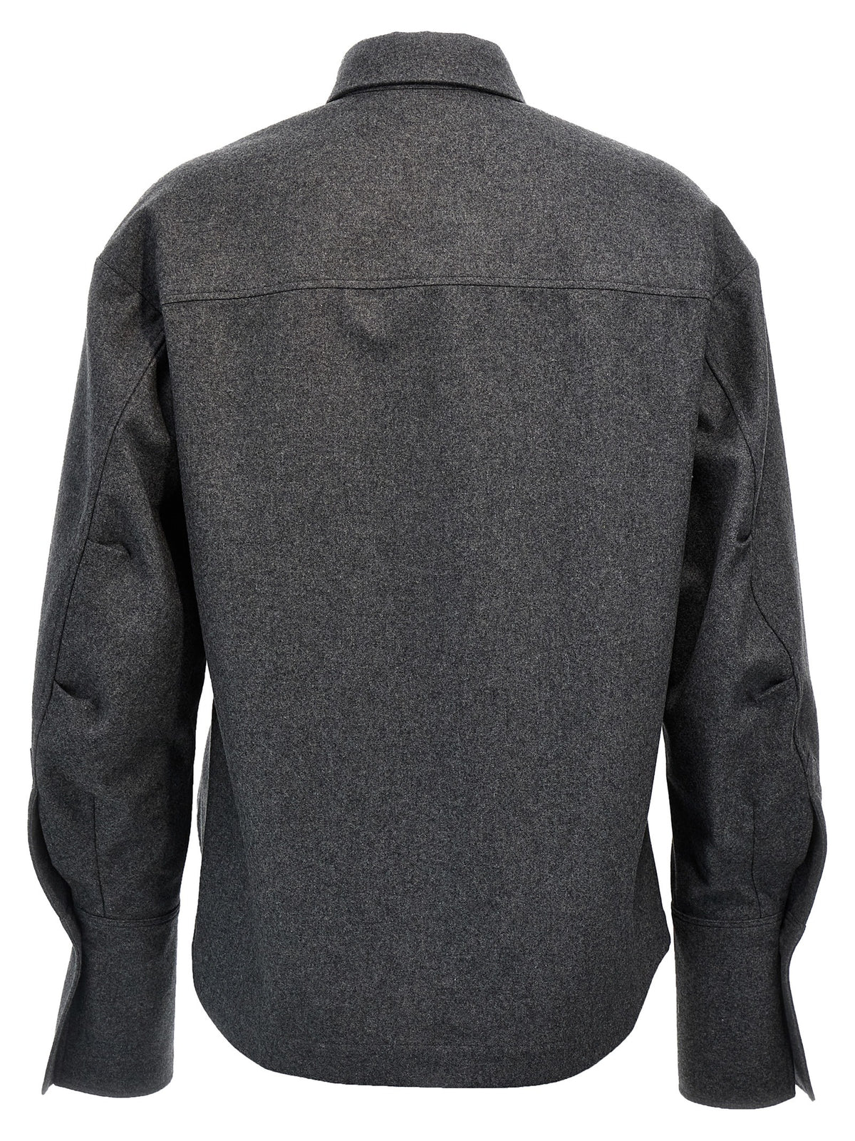The Attico Eliza Gray Wool Blouse