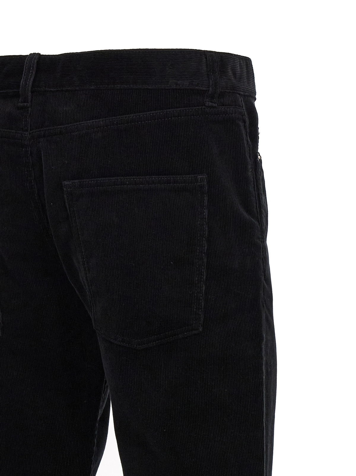 Saint Laurent Black Cotton Casual Pants for Men