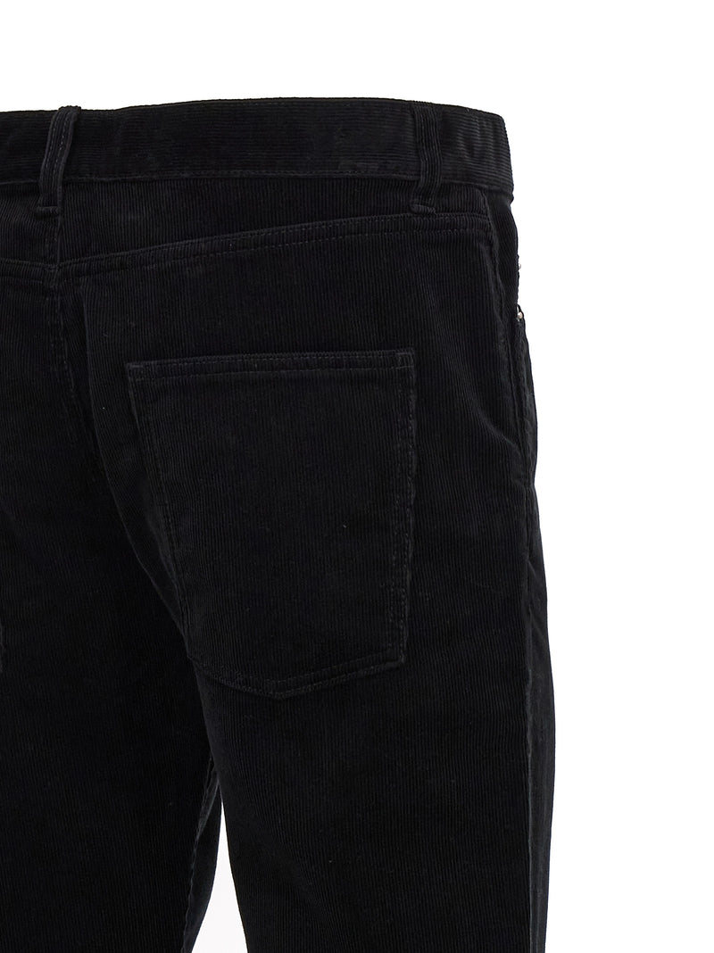 Saint Laurent Black Cotton Casual Pants for Men
