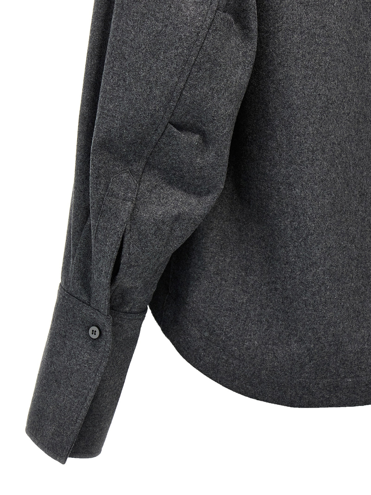 The Attico Eliza Gray Wool Blouse