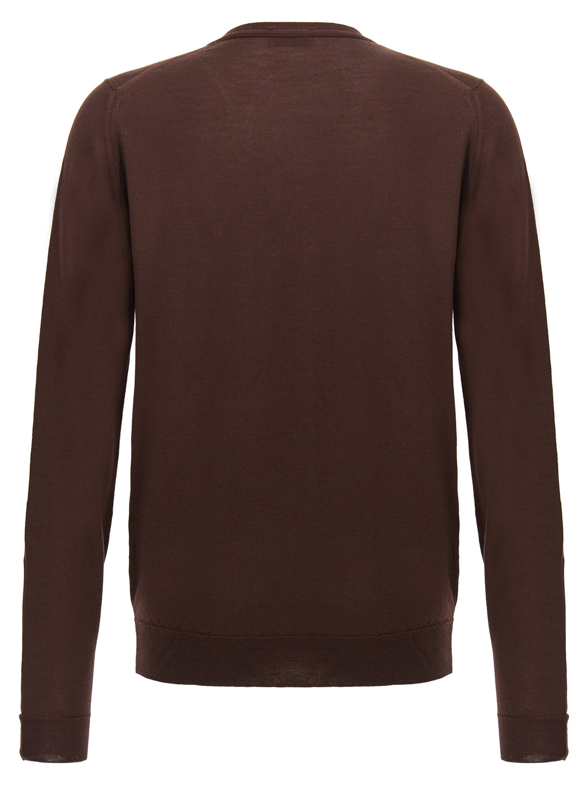 JOHN SMEDLEY Petworth Brown Wool Cardigan for Men