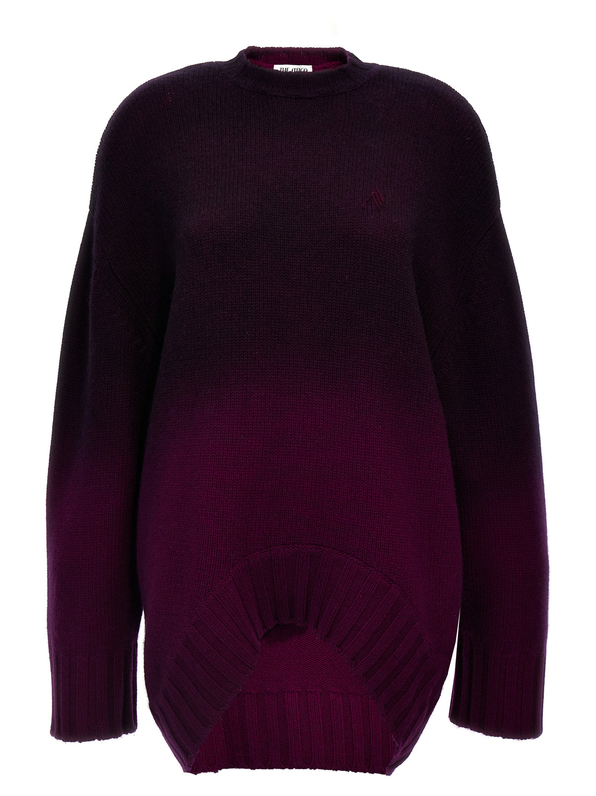 The Attico Purple Wool and Cashmere Short Dress