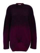 The Attico Purple Wool and Cashmere Short Dress