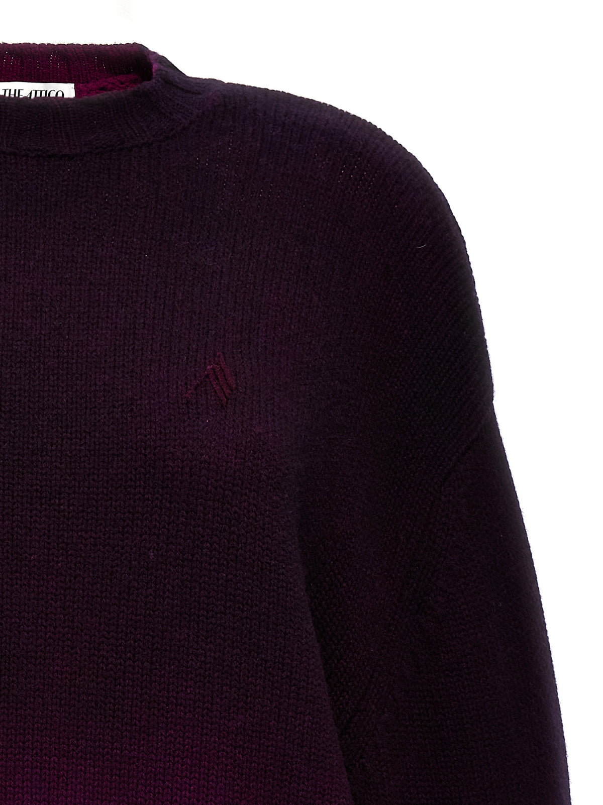 The Attico Purple Wool and Cashmere Short Dress
