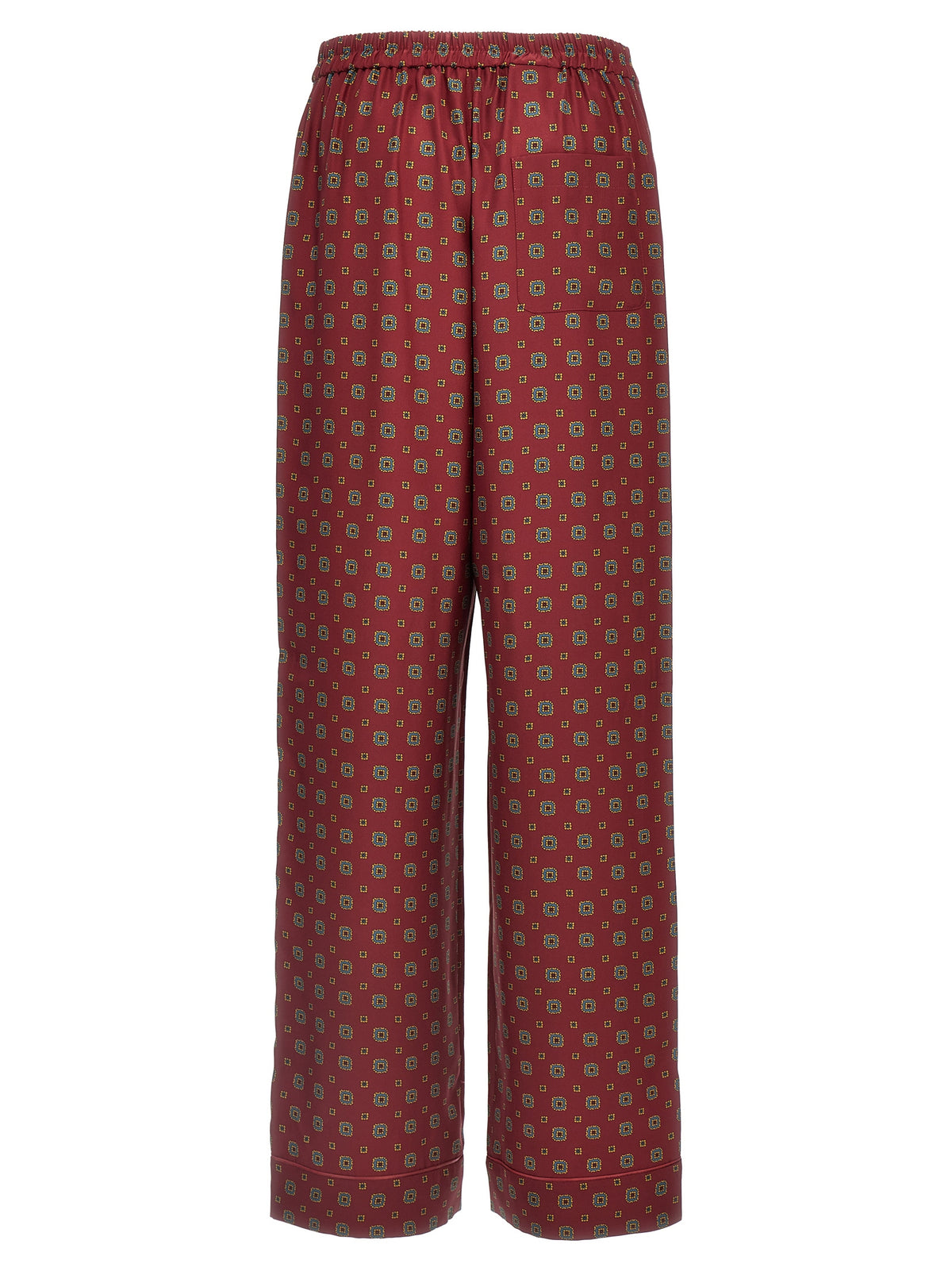 Moschino Bordeaux Silk Casual Pants - Luxurious Comfort and Style
