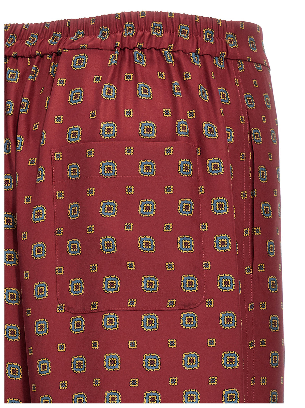 Moschino Bordeaux Silk Casual Pants - Luxurious Comfort and Style