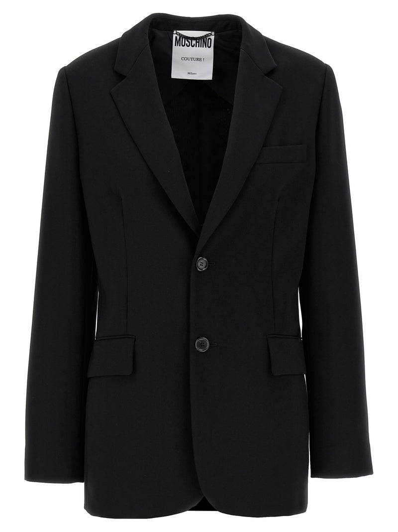 Moschino Black Polyester Blazer for Women