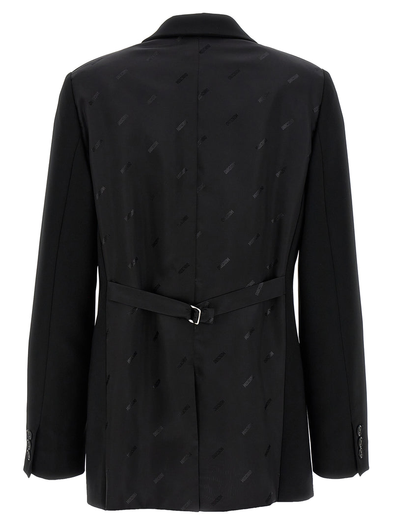 Moschino Black Polyester Blazer for Women