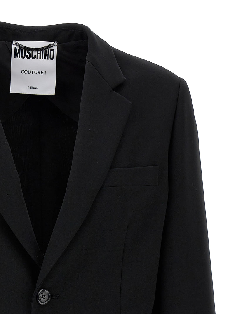 Moschino Black Polyester Blazer for Women