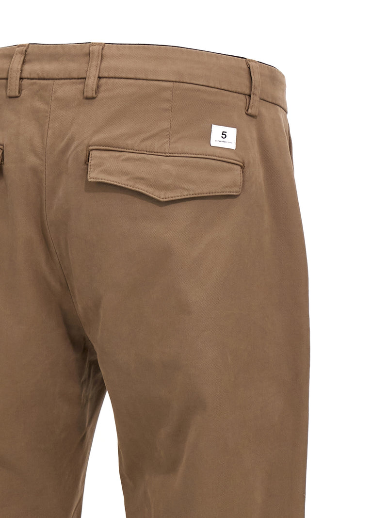 Department 5 Prince Brown Cotton Casual Pants for Men