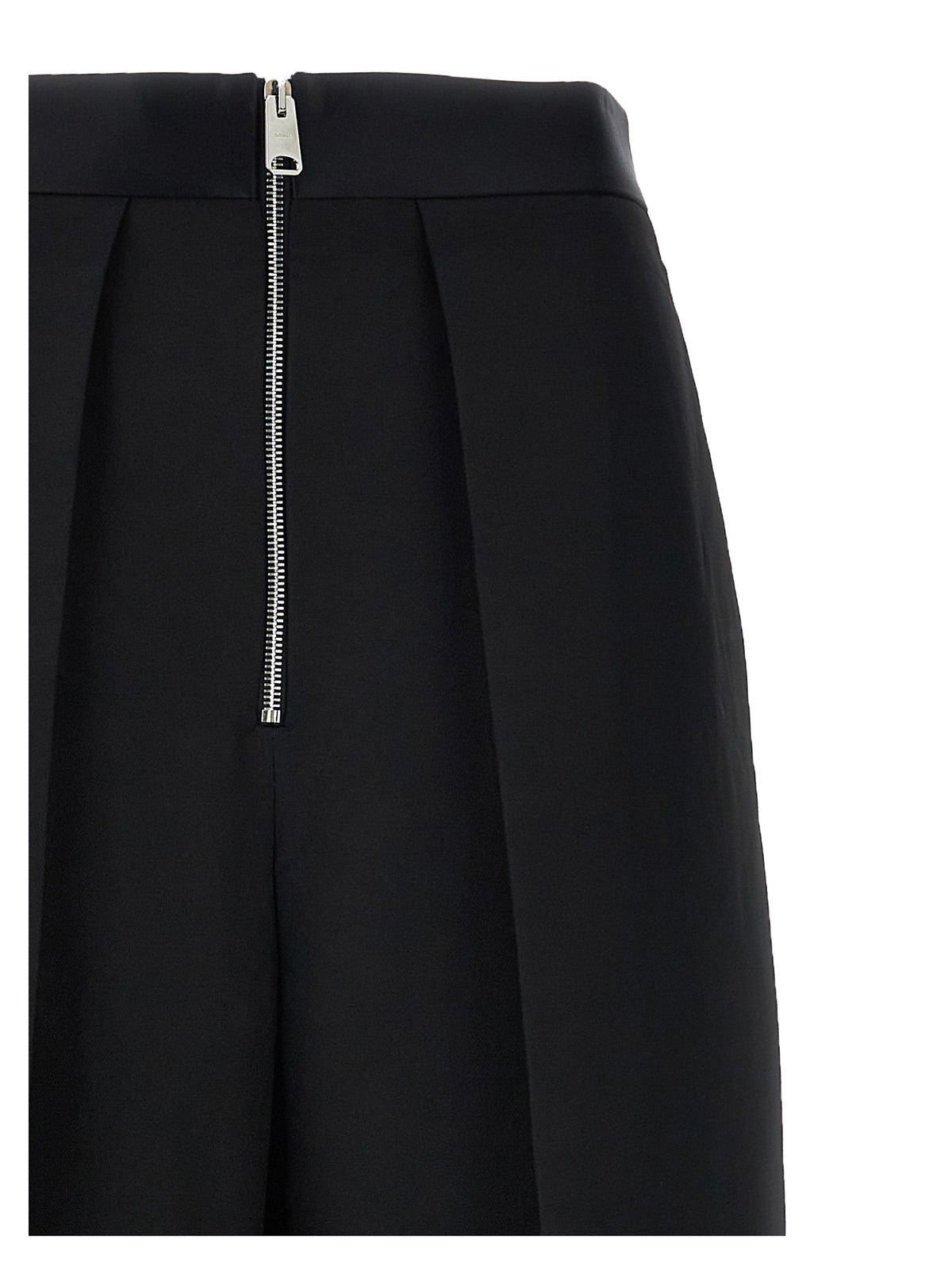 Khaite Black Viscose Wide-Leg Casual Pants