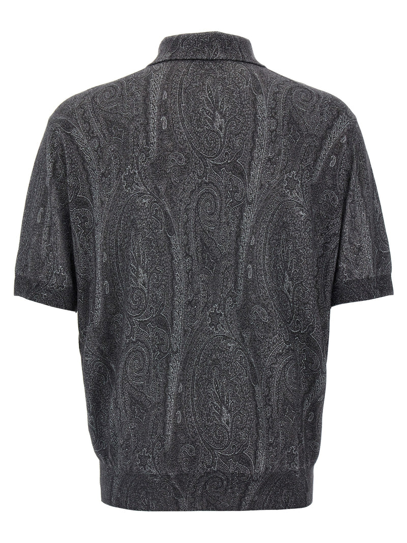 Etro Multicolor Silk Polo Shirt