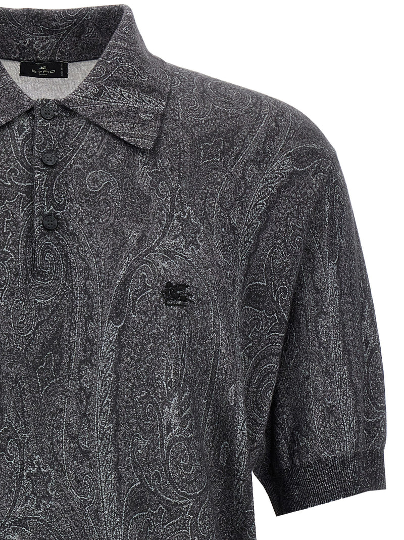 Etro Multicolor Silk Polo Shirt