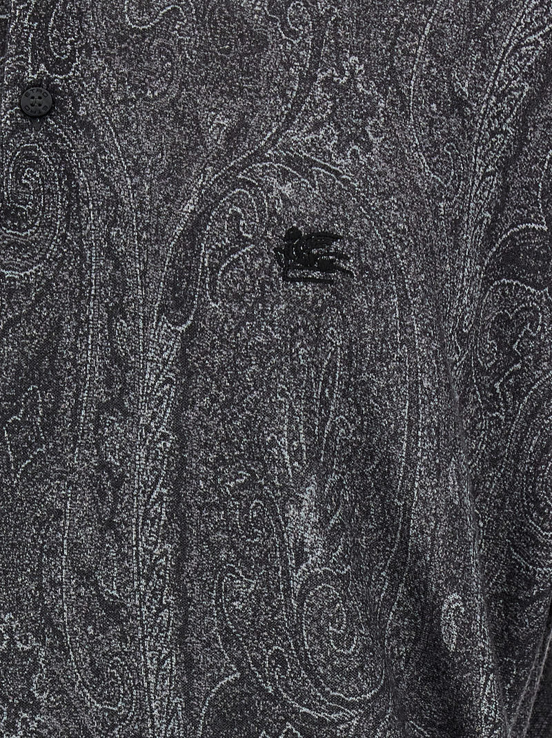 Etro Multicolor Silk Polo Shirt