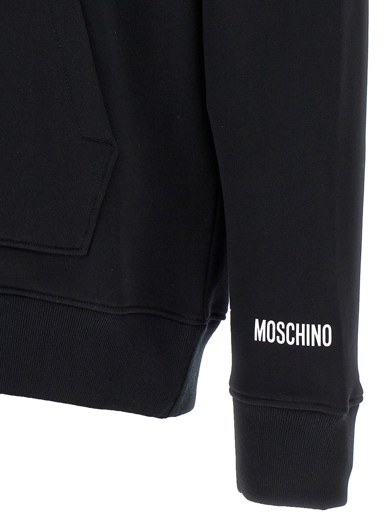 Moschino Black Cotton Hoodie - Smiley Design