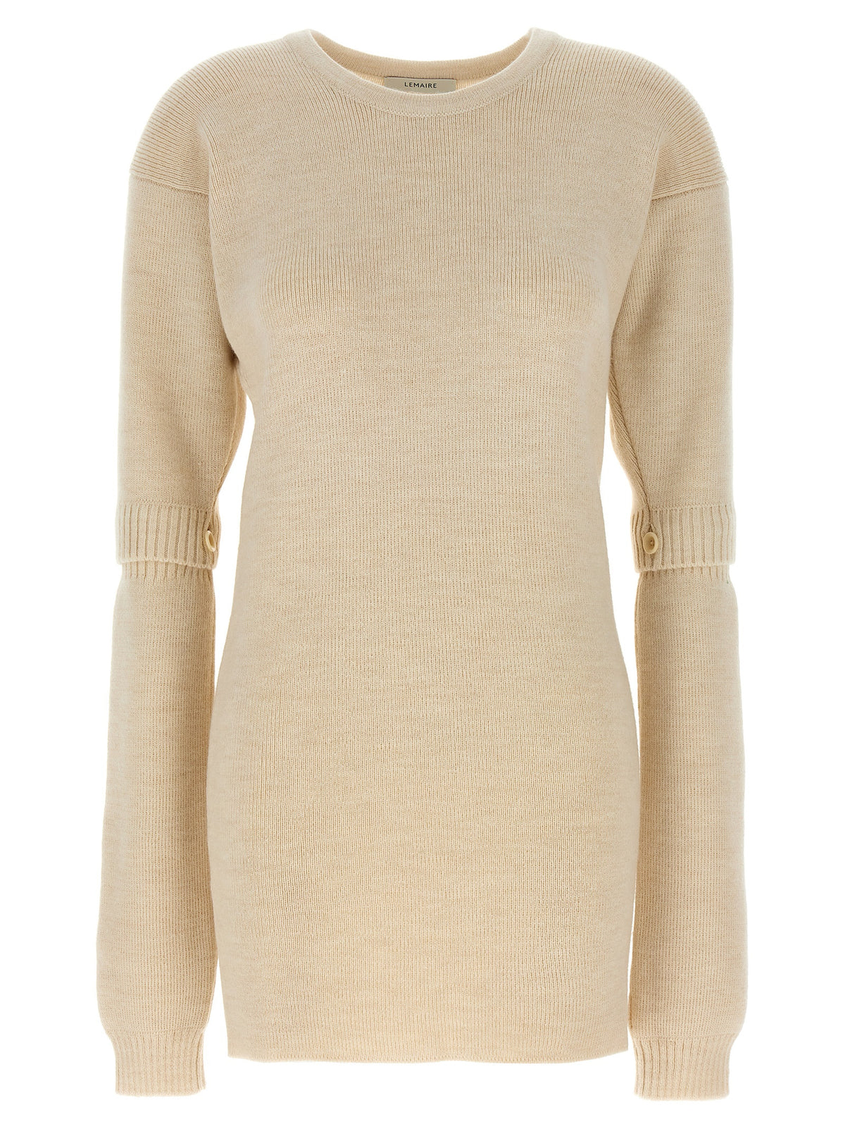 Lemaire White Acetate Short Dress - Sophisticated Style