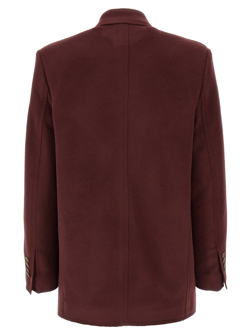 Etro Bordeaux Wool Blazer - Luxurious Double-Breasted Style
