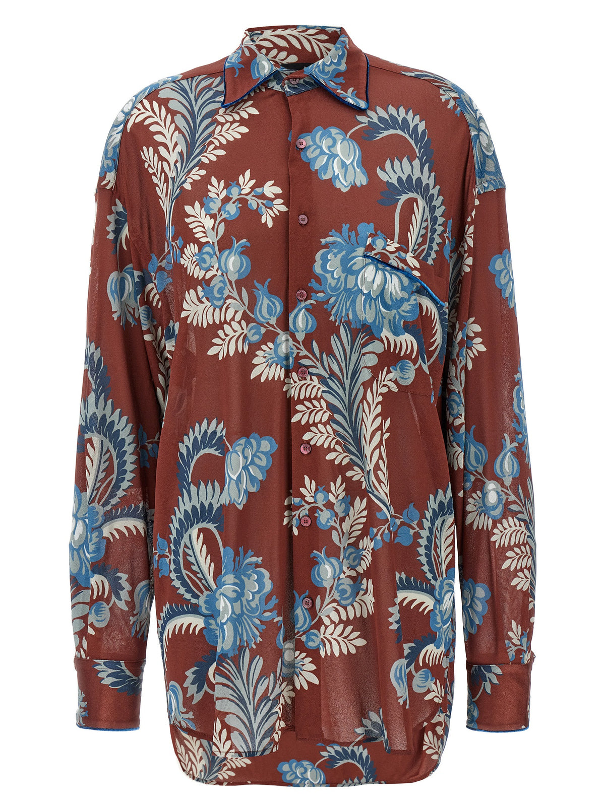 Etro Multicolor Floral Foliage Blouse - Italian Elegance
