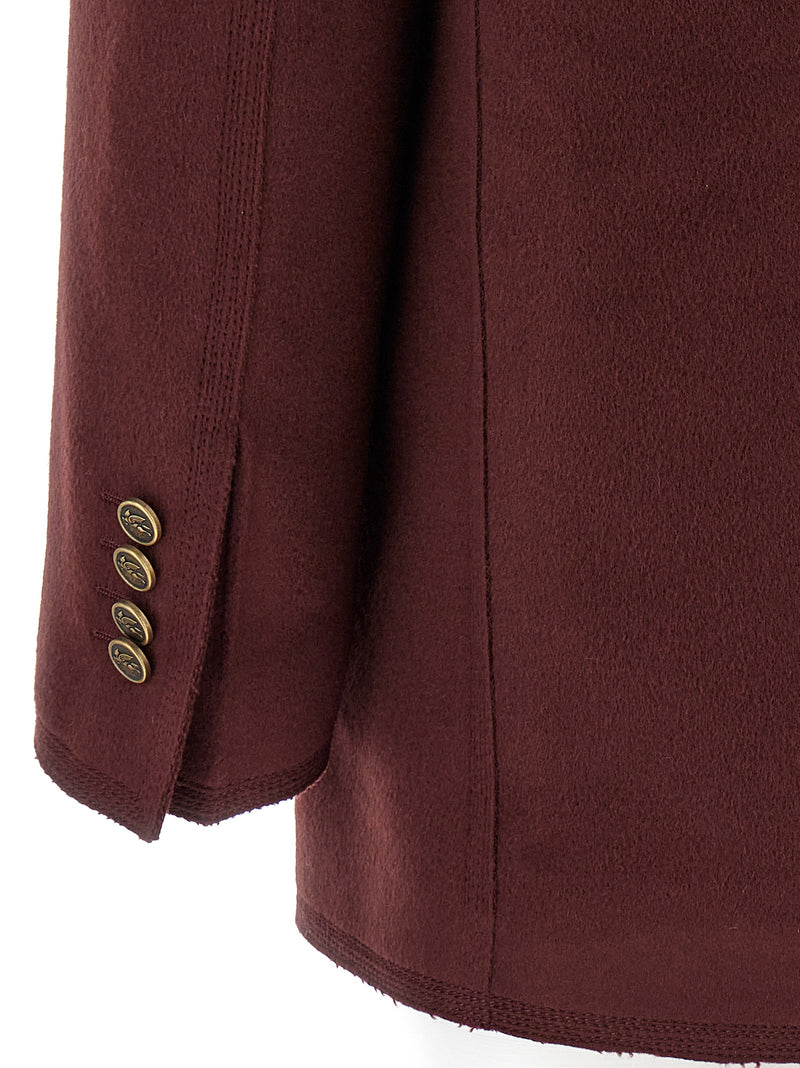 Etro Bordeaux Wool Blazer - Luxurious Double-Breasted Style