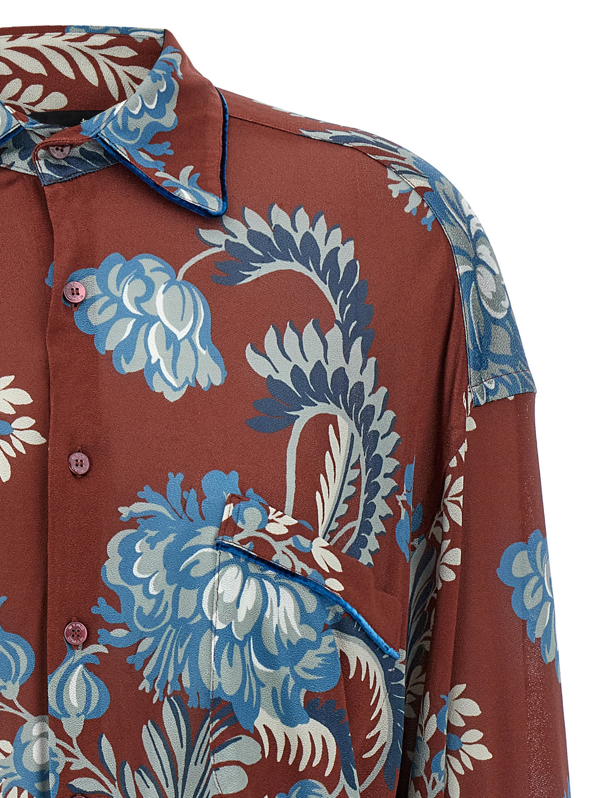 Etro Multicolor Floral Foliage Blouse - Italian Elegance
