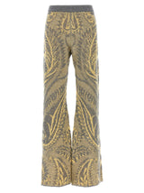 Etro Multicolor Wool Flared Pants for Women