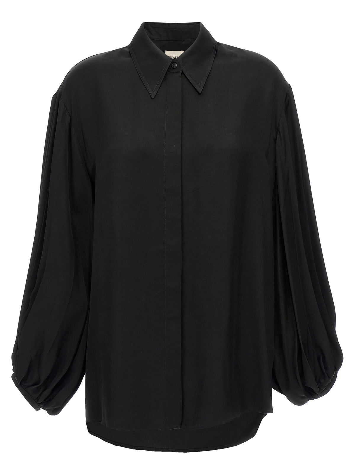 Khaite Black Cupro Blouse - Effortlessly Chic Elegance