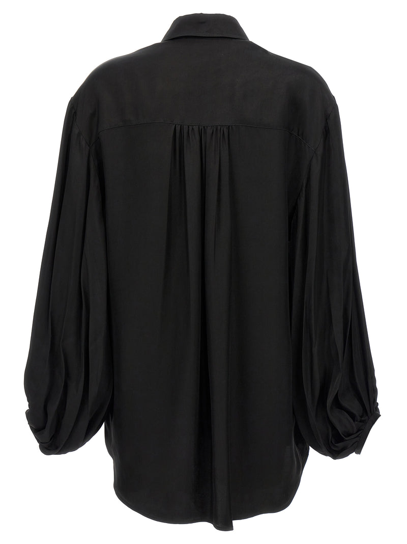 Khaite Black Cupro Blouse - Effortlessly Chic Elegance