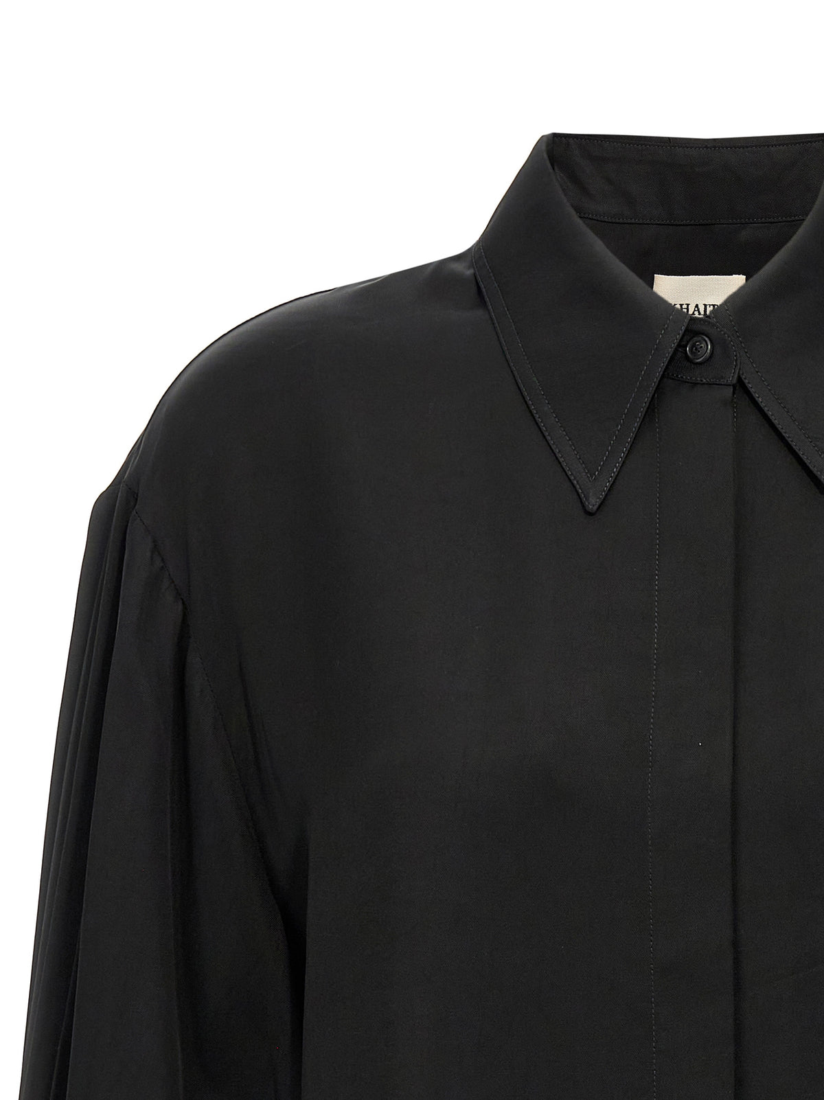 Khaite Black Cupro Blouse - Effortlessly Chic Elegance