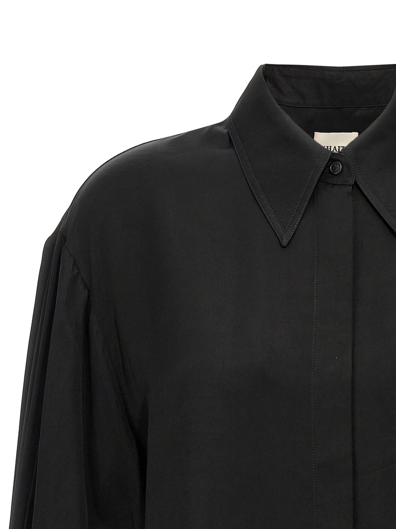 Khaite Black Cupro Blouse - Effortlessly Chic Elegance