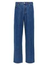 A.P.C. Fairfax Blue Cotton Straight-Leg Jeans