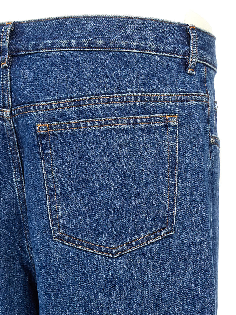 A.P.C. Fairfax Blue Cotton Straight-Leg Jeans